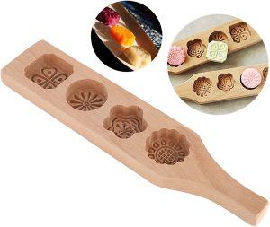 wooden mooncake versatile cookie and biscuits maker