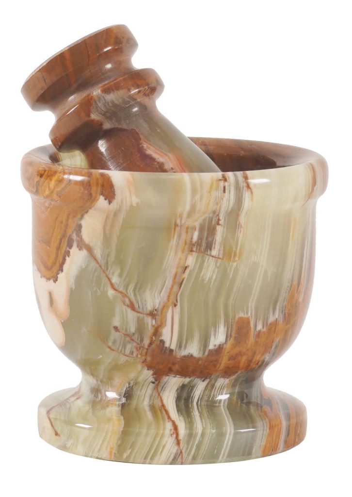 Radicaln mortar and pestle made of high quality green onyx marble