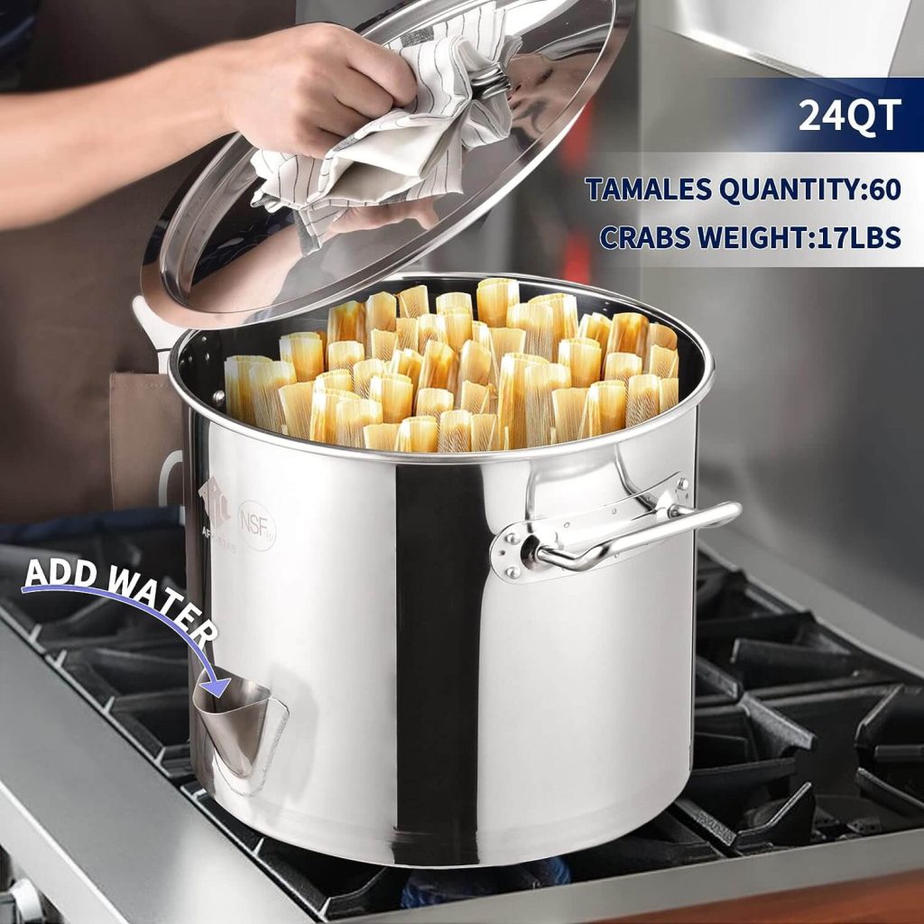 tamale steamer easy to use and stainless steel durable construction