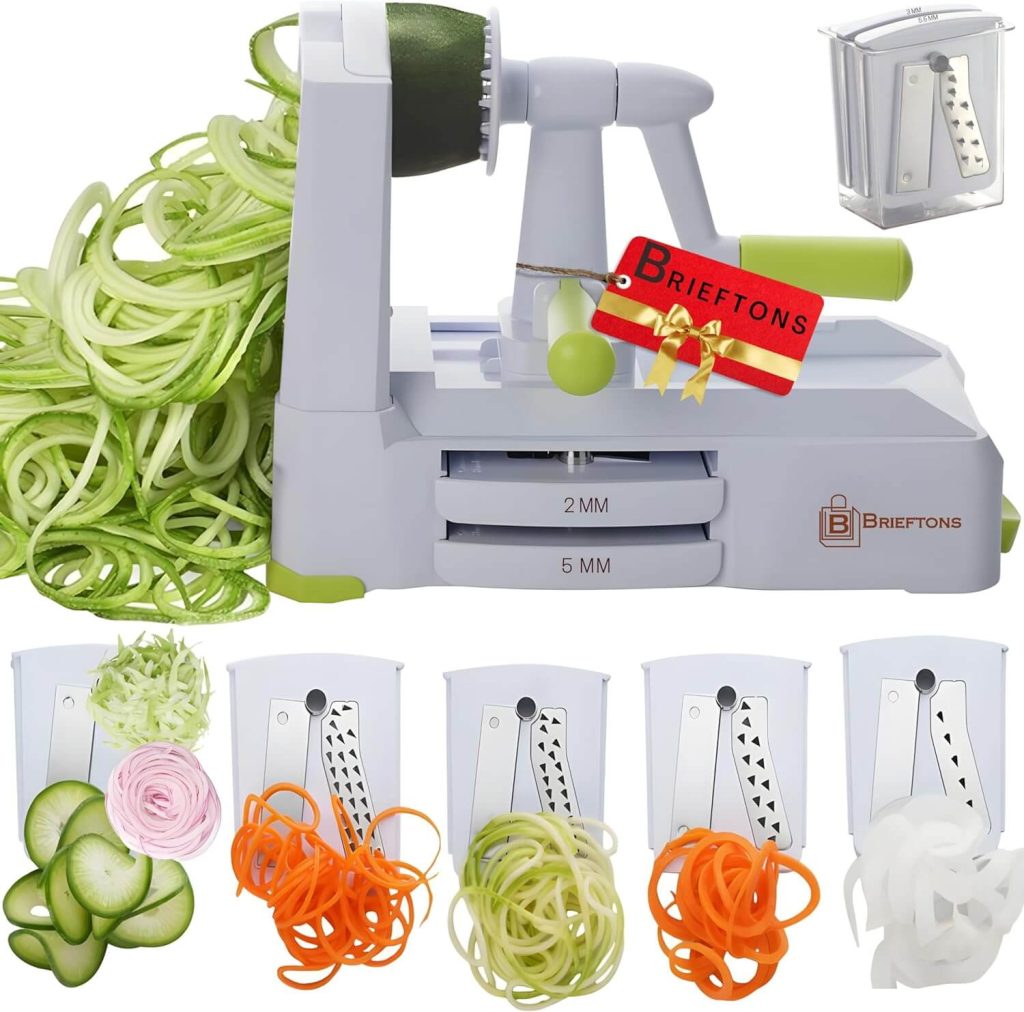 briefton vegetable spiralizer with top rating on amazon and an amazing product for any type of veggies