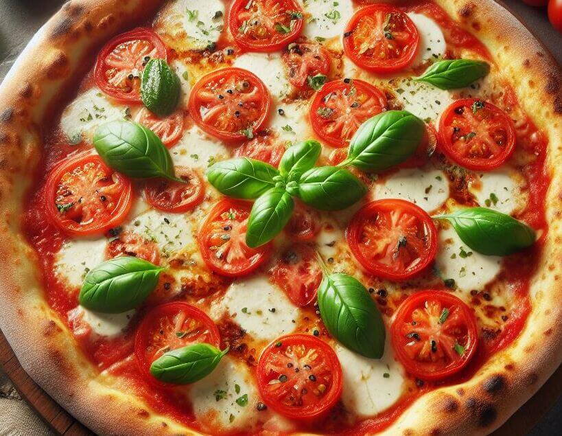 Margherita pizza with a pre-made crust. best quick dinner idea